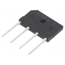 Punte redresoare monofazată Urmax 600V, 4A If, 120A Ifsm, tip plată | Electronic-mag.ro | Componente Electronice