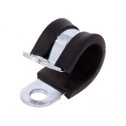 Clipsuri Øbuclă din oţel cu protecţie EPDM, 14mm Ø, lățime 15mm | Electronic-mag.ro | Componente Electronice