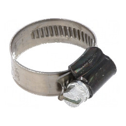 Colier de strângere cu şurub W: 9mm, Crimpare 19÷29mm, Oţel ST | Electronic-mag.ro | Componente Electronice