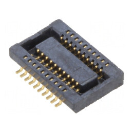Conector PCB-PCB Tată PIN 20, 0,5mm, H: 1,5mm, Aurit, SMT - Componentă Electronică de Înaltă Calitate | Electronic-mag.ro | Componente Electronice