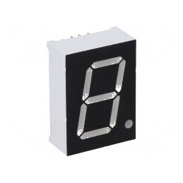 Afișaj LED cu 7 segmente 20,4mm, 0,8 Nr.car: 1, Verde, 8mcd | Electronic-mag.ro | Componente Electronice