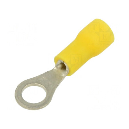 Vârf Crimpat Izolat pentru Cablu din Cupru, Ø 2,5mm, Tip Inelar, Cositorit | Electronic-mag.ro | Componente Electronice