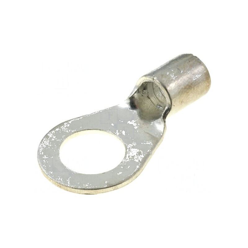 Vârf de inelar M10 16mm² crimpat, cablu neizolat, cositorit - Conector electric profesional | Electronic-mag.ro | Componente Electronice