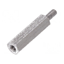 Piuliță Distanțieră Filetată 18mm Filet Interiour M2.5 Hexagonală - Accesorii pentru Montaj Profesional | Electronic-mag.ro | Componente Electronice