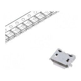 Conector USB B Micro Soclu ZX pentru PCB SMT, PIN 5, USB 2.0 – Componente Electronice | Electronic-mag.ro | Componente Electronice