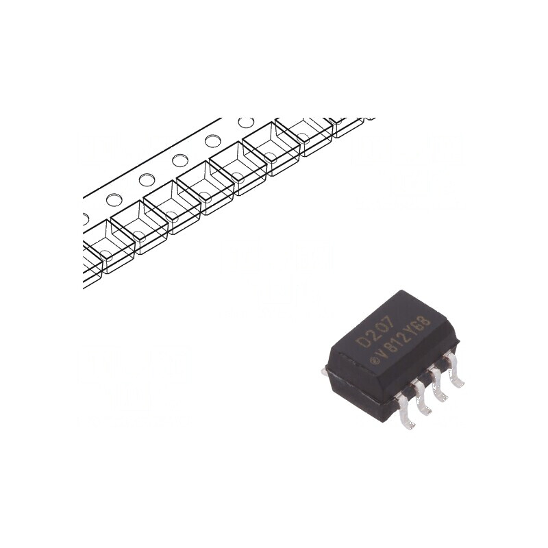 Optocuplor SMD cu 2 Ieșiri, Tranzistori, Izolație 5,3kV, Tensiune Colector-Emetitor 80V, SO8 | Electronic-mag.ro | Componente Electronice