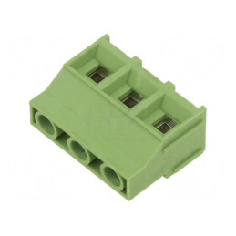 Regletă de Conexiuni pentru PCB în Unghi de 90° - 9,5mm, 3 Piste, Verde | Electronic-mag.ro | Componente Electronice