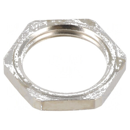 Piuliță M20 din alamă cu diametru de 24mm și filet metric, pas 1,5 - Entrelec | Electronic-mag.ro | Componente Electronice