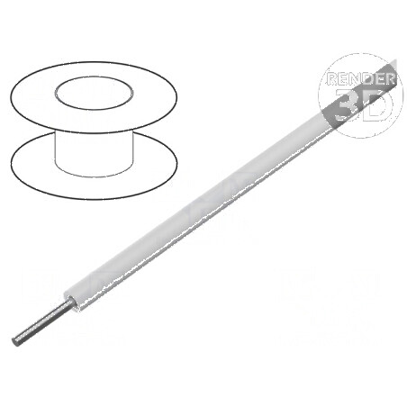 Cablu 26AWG cu sârmă din PVC alb, 300V, 30m - CPR fără clasificare | Electronic-mag.ro | Componente Electronice