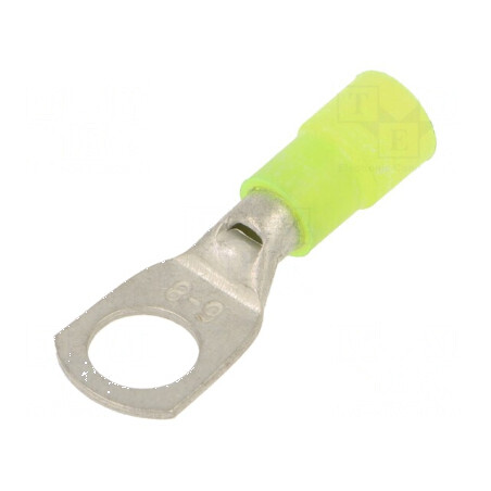 Vârf inelar tubular M8 Ø 8,2mm pentru cablu cupru 4÷6mm², crimpat | Electronic-mag.ro | Componente Electronice