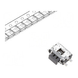 Microîntrerupător TACT SPST Pozitiv 2, 0,05A/12VDC SMT Fără 2,2N - Comutator Compact pentru Circuit Electric | Electronic-mag.ro | Componente Electronice