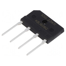 Punte redresoare monofazată Urmax 600V, 6A If, 150A Ifsm, plăci pentru aplicații electrice | Electronic-mag.ro | Componente Electronice
