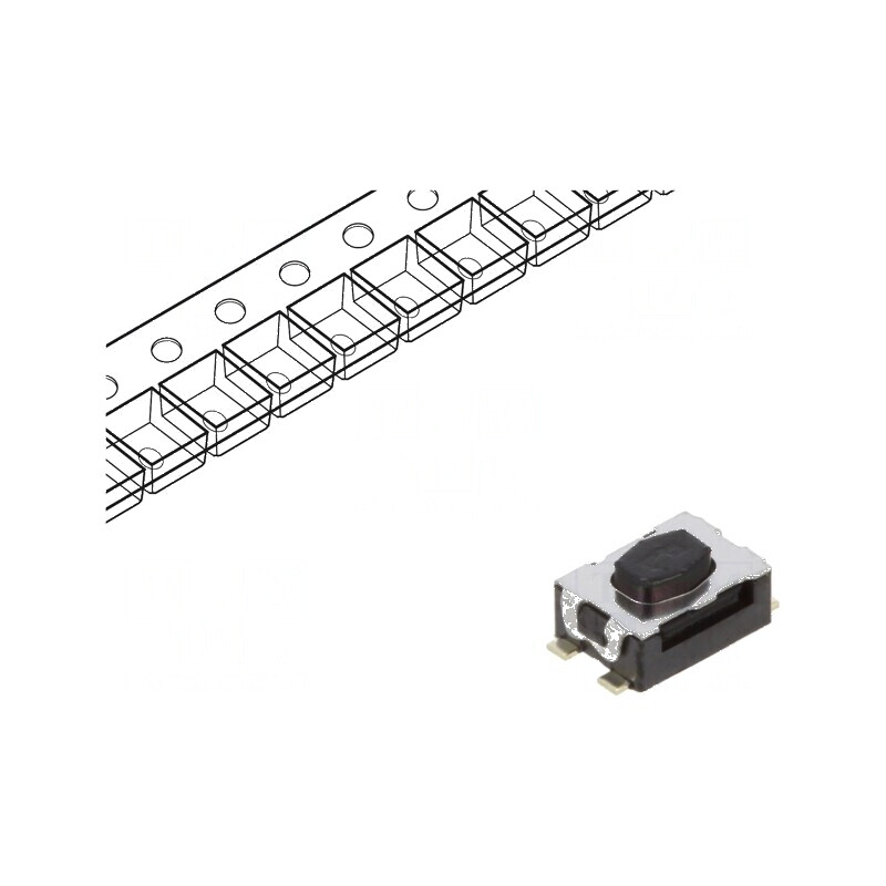 Microîntrerupător TACT SPST-NO KMR2 0,05A 32VDC SMT - Pozitie 2 | Electronic-mag.ro | Componente Electronice