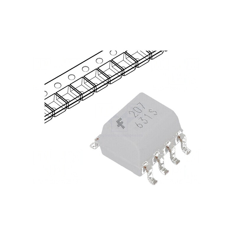 Optocuplor SMD cu 1 Canal, Ieșire Tranzistori 2,5kV, SO8 | Electronic-mag.ro | Componente Electronice