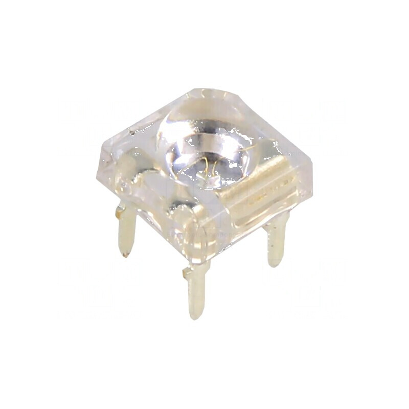 LED Super Flux Verde 7,62x7,62mm - 22000-25000mcd, 33-38lm, Unghi de 120° | Electronic-mag.ro | Componente Electronice