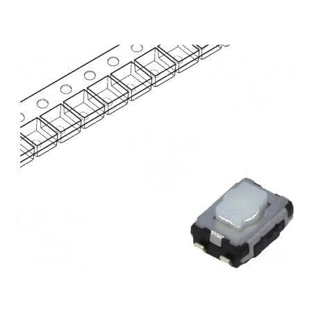 Microîntrerupător TACT SPST 0,02A/15VDC SMT - Pozitie 2, fără 2,5mm | Electronic-mag.ro | Componente Electronice