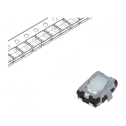 Microîntrerupător TACT SPST Poz: 2 - 0,02A/15VDC SMT, fără 2,1mm | Electronic-mag.ro | Componente Electronice