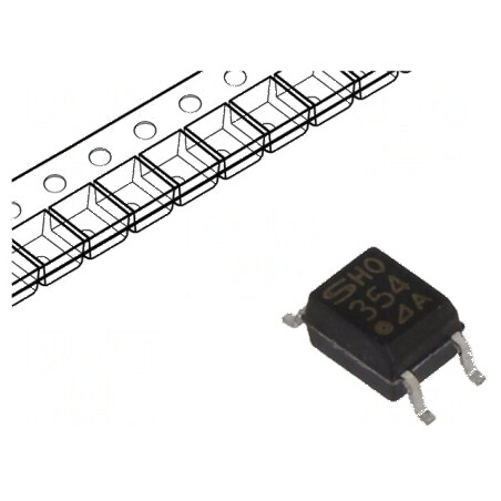 Optocuplor SMD cu 1 Canal, Iesire Tranzistori, Tensiune Izolatie 3,75kV, Tensiune Colector-Emitor 80V | Electronic-mag.ro | Componente Electronice