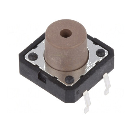 Microîntrerupător TACT SPST 0,05A/12VDC THT, Pozitie 2, Fara 1,8N | Electronic-mag.ro | Componente Electronice