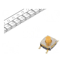 Microîntrerupător TACT SPST-NO 0,05A/32VDC SMT, Pozitie 2, Fara 4N | Electronic-mag.ro | Componente Electronice