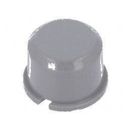Tastă rotundă din plastic gri Ø9,6mm - Accesoriu pentru echipamente electronice | Electronic-mag.ro | Componente Electronice
