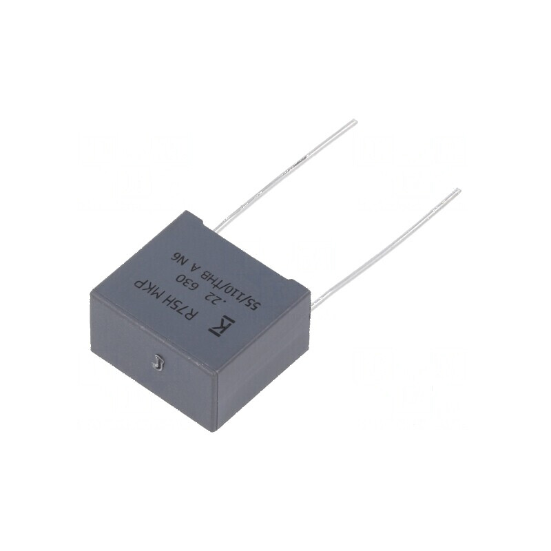 Condensator cu polipropilenă R75, 220nF, dimensiuni 18x10x16mm, THT, toleranță ±5% | Electronic-mag.ro | Componente Electronice Condensator cu polipropilenă R75, 220nF, dimensiuni 18x10x16mm, THT, toleranță ±5% | Electronic-mag.ro | Componente Electronice