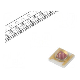 LED 3535 Convex 120° - Dimensiuni 3,45x3,45x1,95mm, Putere Maximă 1,8W, Tensiune 1,8÷2,6VDC | Electronic-mag.ro | Componente Electronice