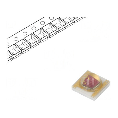 LED 3535 Convex 120° - Dimensiuni 3,45x3,45x1,95mm, Putere Maximă 1,8W, Tensiune 1,8÷2,6VDC | Electronic-mag.ro | Componente Electronice