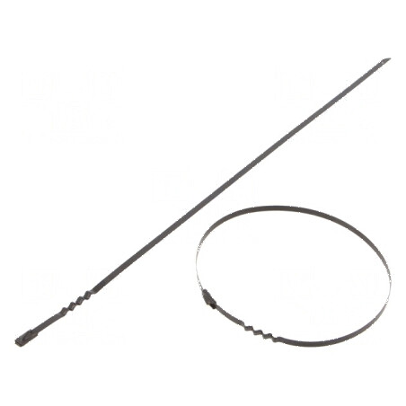 Colier de strângere negru ondulat L: 360mm W: 4,6mm 445N | Electronic-mag.ro | Componente Electronice