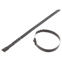 Colier de strângere din oțel inoxidabil AISI 304, dimensiuni L: 200mm, W: 7,9mm | Electronic-mag.ro | Componente Electronice