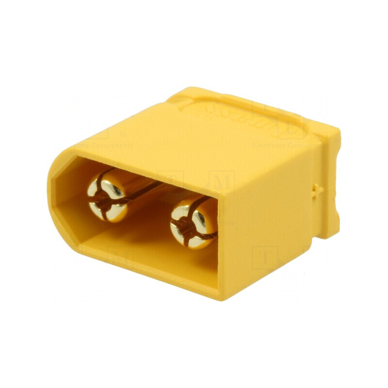 Conector alimentare DC Mufă XT60 Tată cu 2 PIN-uri pentru Cablu de Lipire | Electronic-mag.ro | Componente Electronice