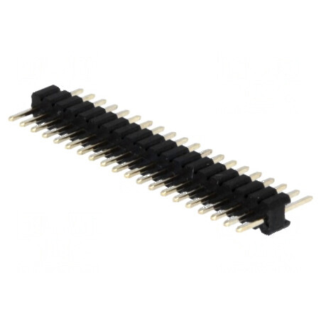 Conector 20 pini tată THT cu șiruri de pini, 1,27mm, drept | Electronic-mag.ro | Componente Electronice