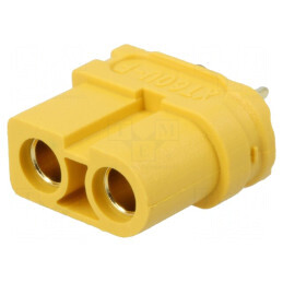 Conector Alimentare DC Mufă XT60 Mamă cu 2 PIN-uri pentru Cablu de Lipire | Electronic-mag.ro | Componente Electronice