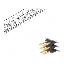 Conector Minitek127® Tată cu 6 Pini, 1,27mm - Şiruri Pini | Electronic-mag.ro | Componente Electronice