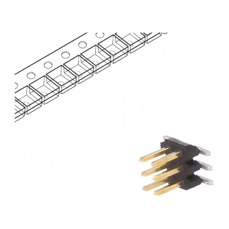 Conector Minitek127® Tată cu 6 Pini, 1,27mm - Şiruri Pini | Electronic-mag.ro | Componente Electronice