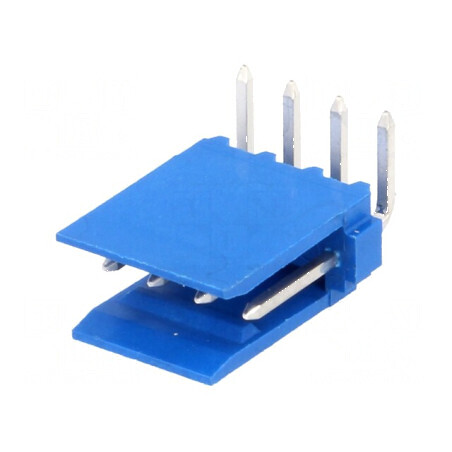 Conector cablu-placă soclu tată HE14, 2,54mm, 4 pini, THT, 3A | Electronic-mag.ro | Componente Electronice
