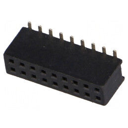 Conector şiruri pini soclu mamă 18 PIN 1,27mm SMT 2x9 pentru aplicații electrice | Electronic-mag.ro | Componente Electronice