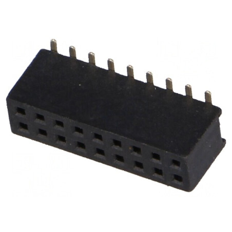 Conector şiruri pini soclu mamă 18 PIN 1,27mm SMT 2x9 pentru aplicații electrice | Electronic-mag.ro | Componente Electronice