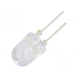 LED 10mm Portocalie Convexă cu Unghi de 30° - Nr. Term: 2 | Electronic-mag.ro | Componente Electronice