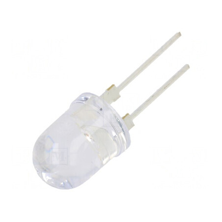 LED 10mm Portocalie Convexă cu Unghi de 30° - Nr. Term: 2 | Electronic-mag.ro | Componente Electronice