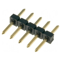 Conector THT 1x5 cu pini tată, 5 pini drept, 2mm - Şiruri pini | Electronic-mag.ro | Componente Electronice