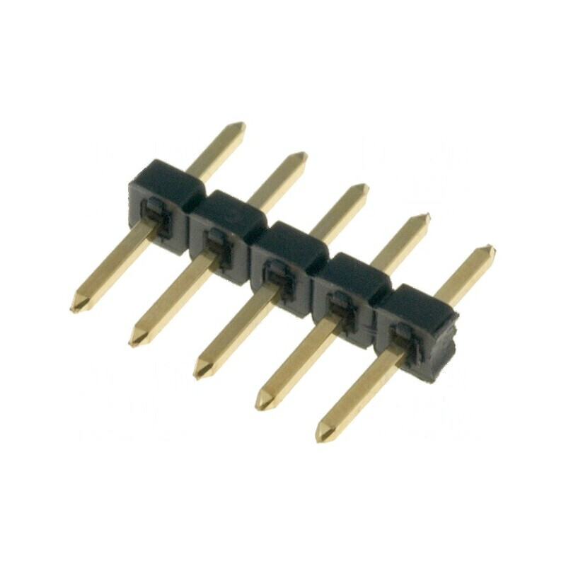 Conector THT 1x5 cu pini tată, 5 pini drept, 2mm - Şiruri pini | Electronic-mag.ro | Componente Electronice