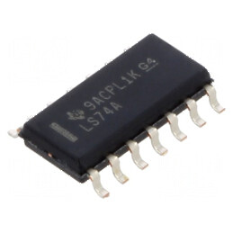 IC 74LS Digital Flip-Flop D Ch: 2 SMD SO14 - Circuit Integrat Profesional | Electronic-mag.ro | Componente Electronice