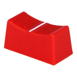 Buton Rotativ Glisor Roșu 23x11x11mm - Lățime Glisor 3/4mm | Electronic-mag.ro | Componente Electronice