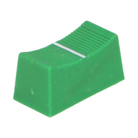 Buton rotativ glisor verde 23x11x11mm, lățime glisor 4mm - Accesorii pentru controlul dispozitivelor electrice | Electronic-mag.ro | Componente Electronice