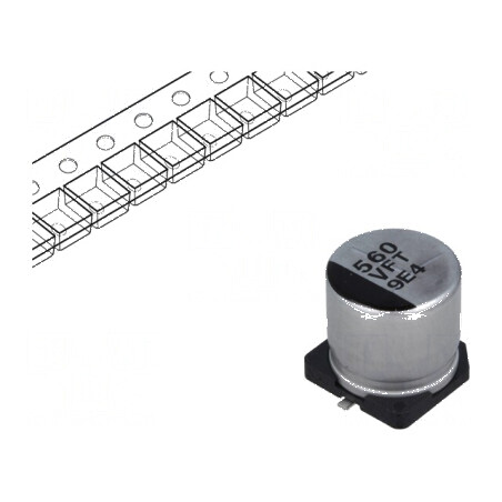 Condensator Electrolitic Low ESR SMD 560uF 35VDC Ø10x10,2mm - Componentă Electronică de Înaltă Performanță | Electronic-mag.ro | Componente Electronice