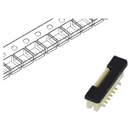 Conector FFC/FPC ZIF SMT 10 PIN F31W 50V 500mA -40 până la 105°C | Electronic-mag.ro | Componente Electronice
