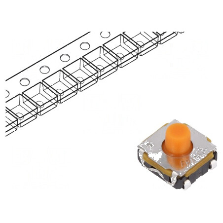Microîntrerupător TACT SPST-NO 0,05A/32VDC SMT, Pozitie 2, Fara Contacte | Electronic-mag.ro | Componente Electronice