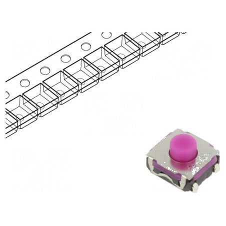 Microîntrerupător TACT SPST-NO Pozitie 2, 0,05A/32VDC, Montare THT, 2,25N | Electronic-mag.ro | Componente Electronice