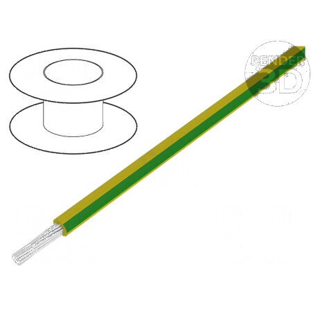Cablu LiYv litat 0,5mm² PVC galben-verde 900V, 100m - Cablu electric rezistent pentru instalații electrice | Electronic-mag.ro | Componente Electronice
